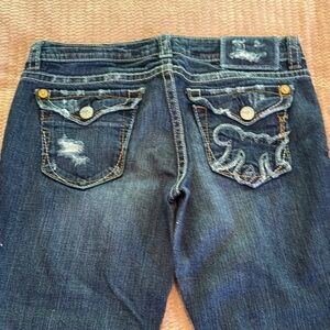 MEK Blue Cropped Ankle Jeans